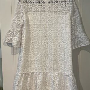 White lace Kate Spade shift dress